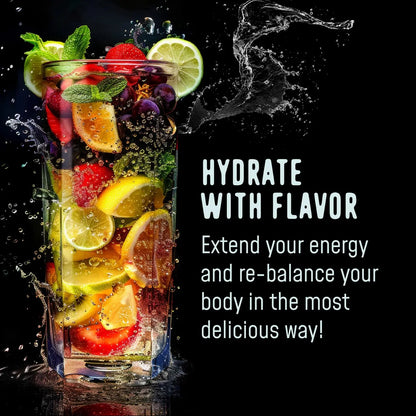 FlavCity Electrolytes Powder Packets - 28 Hydration Packets, Variety Pack - No Added Sugar - Hydration Powder with Real Fruit & Unrefined Sea Salt FlavCity