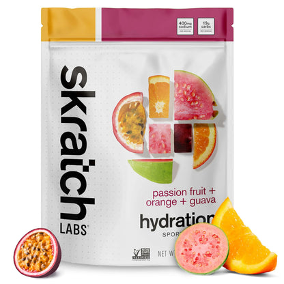 Skratch Labs Hydration Sports Drink Mix – Real‑Fruit Electrolyte Powder for Fast Hydration & Endurance | Passion Fruit Orange Guava | 20 Servings | Vegan, Skratch Labs