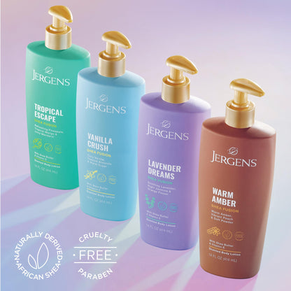 Jergens Shea Fusion Tropical Escape Body Lotion, Moisturizer with Shea Butter & Vitamin E, 14 Fl Oz Jergens