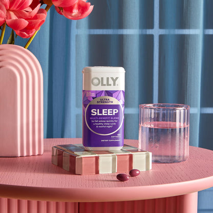 OLLY Ultra Strength Sleep Softgels, 10mg Melatonin, L-Theanine, Chamomile, Magnesium, Lemon Balm, Supports Deep Restful Sleep OLLY