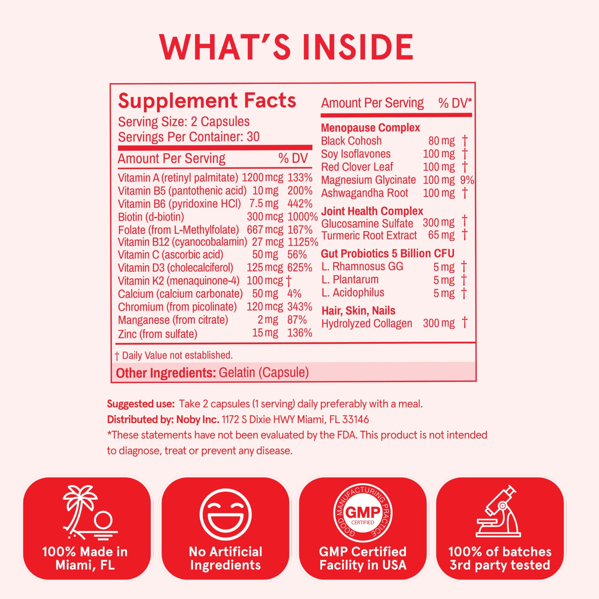 Peach Perfect Menopause Multivitamin | 21 Vitamins for Women 45+ | Black Cohosh, Ashwagandha, Vitamin D3+K2, Probiotics & Collagen | Support for Hot Flashes, Mood Swings, Joint & Skin Health | 30 SVG Peach Perfect buy australia supplements