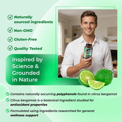 Premium Citrus Bergamot Organic Bergamot Supplement with Niacin Black Chokeberry Olive Leaf Black Pepper SOTALIX SUPPLEMENT