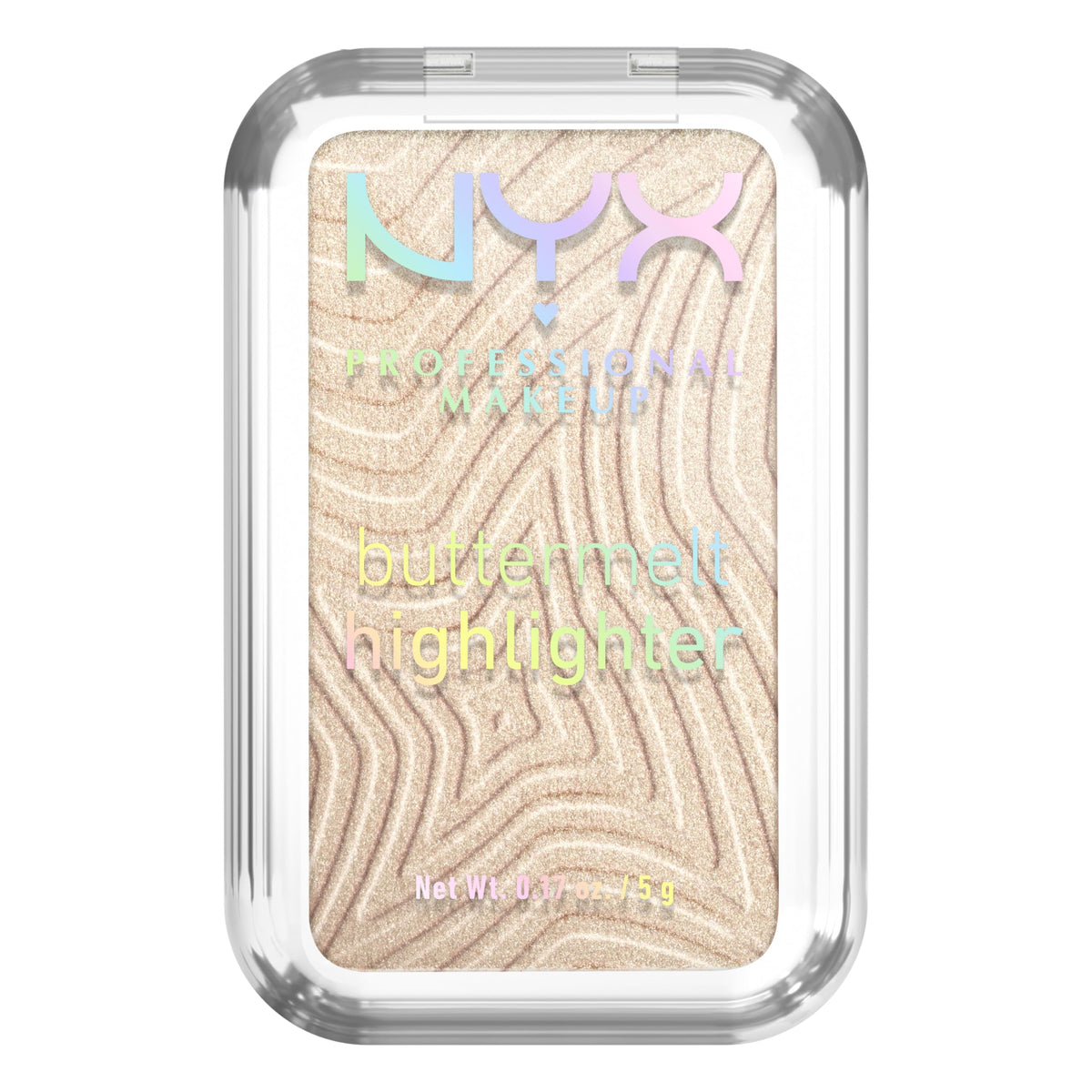 NYX PROFESSIONAL MAKEUP Buttermelt Highlighter, Powder Highlighter Makeup, With Up to 12H Wear and High Impact Glow - 05 Bright and Butta (Light Champagne) NYX PROFESSIONAL MAKEUP