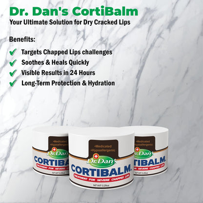 Dr. Dan's Cortibalm 1-Pack Healing Lip Balm Jar for Severely Chapped Lips Dr. Dan's
