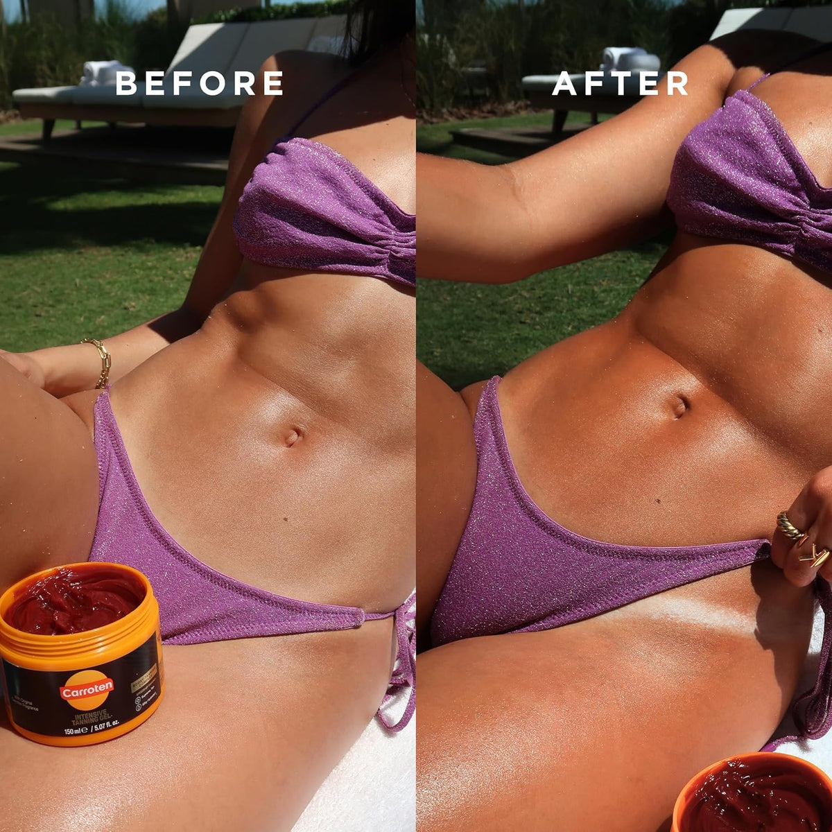Carroten Intensive Tanning Gel, Browning Tan Accelerator, 5 oz + Spatula Carroten