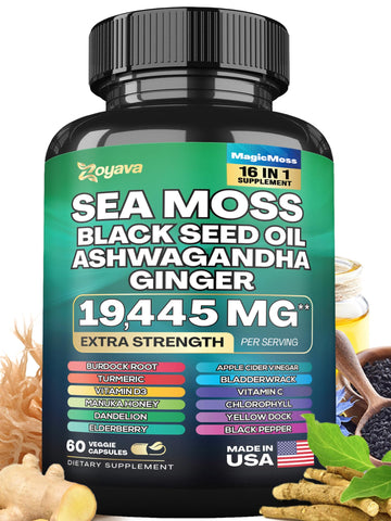 Zoyava Magic Moss Blend Sea Moss 7000mg Ashwagandha 2000mg Black Seed Oil Zoyava buy australia supplements