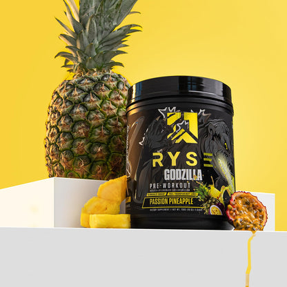RYSE Godzilla X Noel Deyzel Pre Workout Powder - Monsterberry Lime - 400mg Caffeine, High Stim Pre-Workout for Men & Women with Citrulline & Beta Alanine - Energy, Pump & Focus - 20/40 Servings