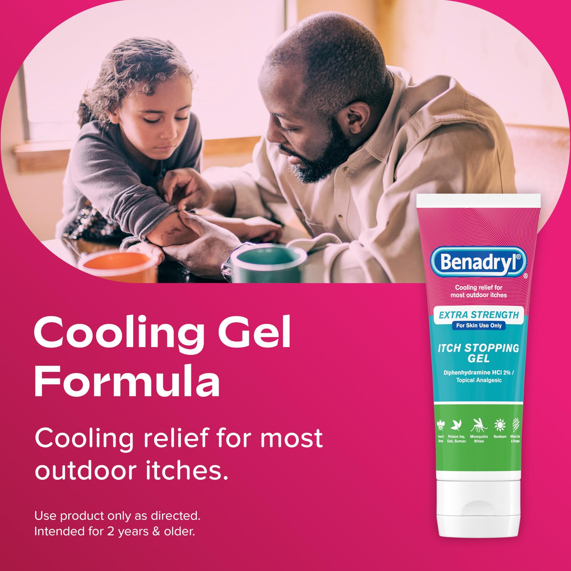 Benadryl Extra Strength Anti Itch Relief Gel, 2% Diphenhydramine HCl, Relief from Insect Bites, Sunburn & More, Great for Camping Essentials, 3.5 fl oz Benadryl buy australia supplements
