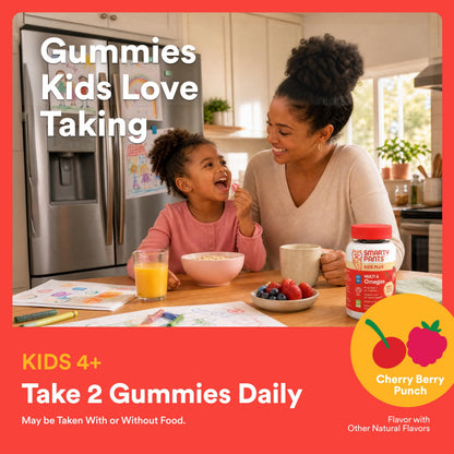 SmartyPants Kids Multivitamin Gummies with Omega 3 DHA/EPA, Vitamins D3, C, B12, B6, A, K, and Zinc, Gluten Free, Clean Label, Three Fruit Flavors, 60 Gummies (30 Day Supply) Gsupps Australia