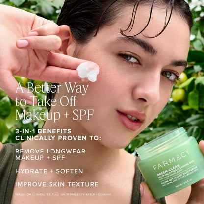 Farmacy Gentle Double Cleanse Skincare Gift Set - Fragrance-Free Gentle Creamy Face Cleanser & Makeup Remover Cleansing Balm - Melts Away Makeup & Helps Promote Healthy Skin (2 Count) Farmacy