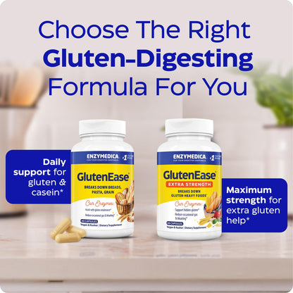 Enzymedica GlutenEase - Digestive Enzyme Supplement for Women & Men, Gluten & Casein Sensitivity Support, Enzymes for Digestion & Gut Health, Helps Gas & Bloating - 60 Caps Gsupps Australia