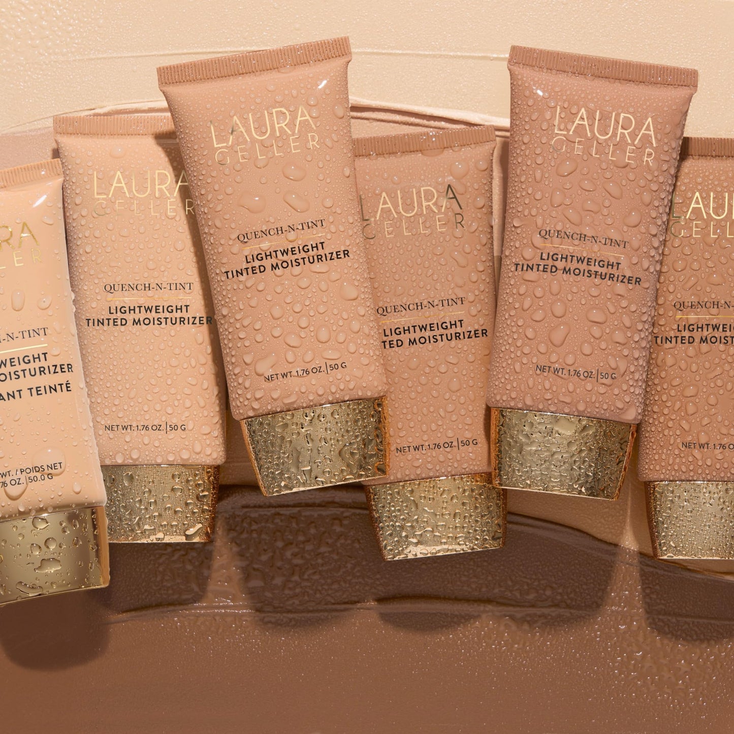 LAURA GELLER NEW YORK Quench-n-Tint Tinted Moisturizer - Sheer to Light Buildable Coverage - Natural Glow Finish - Lightweight Formula LAURA GELLER NEW YORK