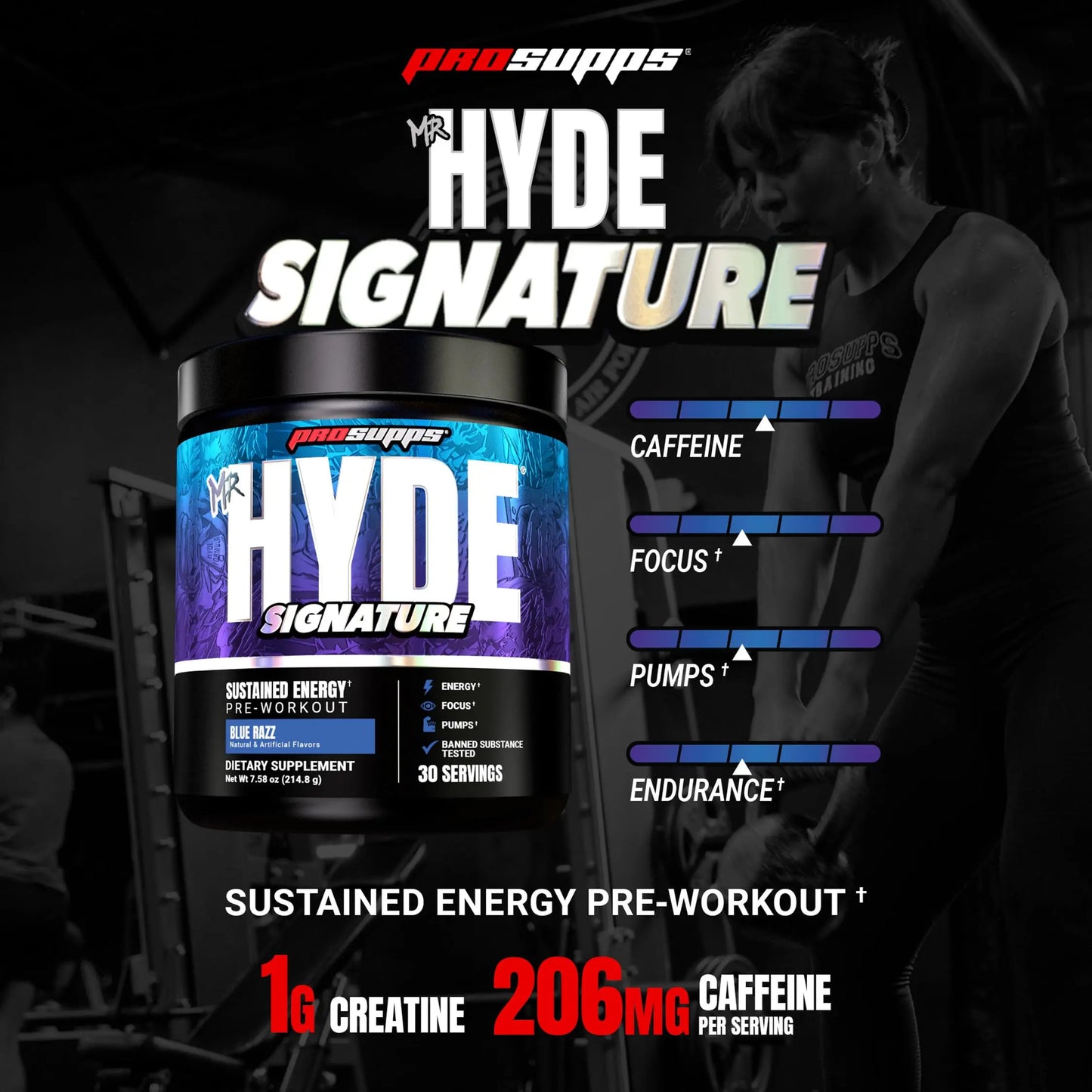 ProSupps Mr. Hyde Signature Pre Workout Powder with Creatine, Beta Alanine & Caffeine - Performance, Energy & Endurance - Clean Fitness & Gym Supplements for Men & Women = ProSupps