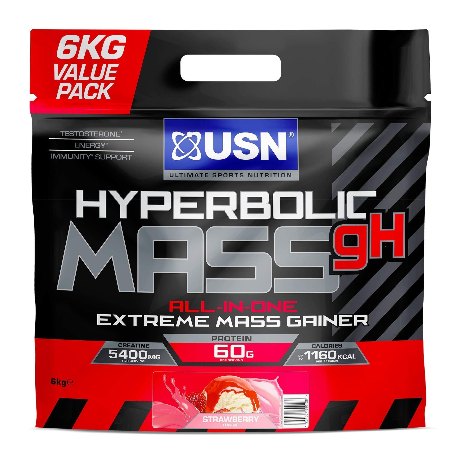 USN Hyperbolic Mass Strawberry 6kg: High Calorie Mass Gainer Protein Powder for Fast Muscle Mass USN buy australia supplements
