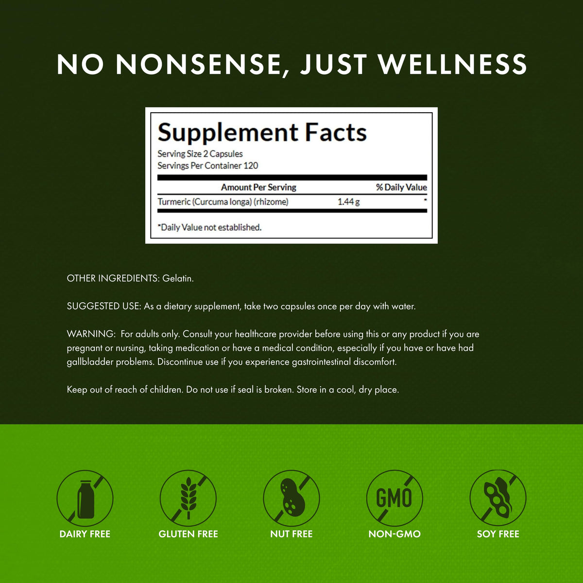 Swanson Full Spectrum Turmeric Curcumin Joint, Liver, and Digestive Support Supplement for Active Adults - Non-GMO Swanson