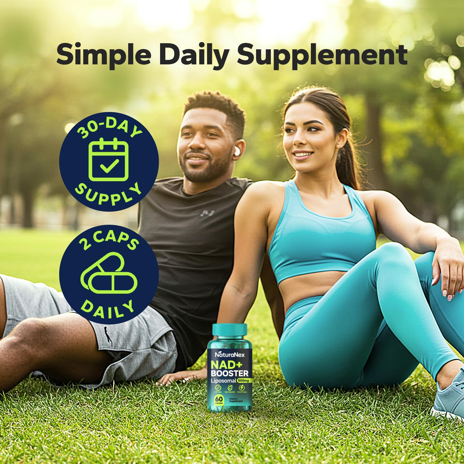 NaturaNex NAD+ Supplement 650mg (60 Capsules), Liposomal NAD+ with Resveratrol & Quercetin, Third-Party Tested, NMN Supplement Alternative NaturaNex buy australia supplements