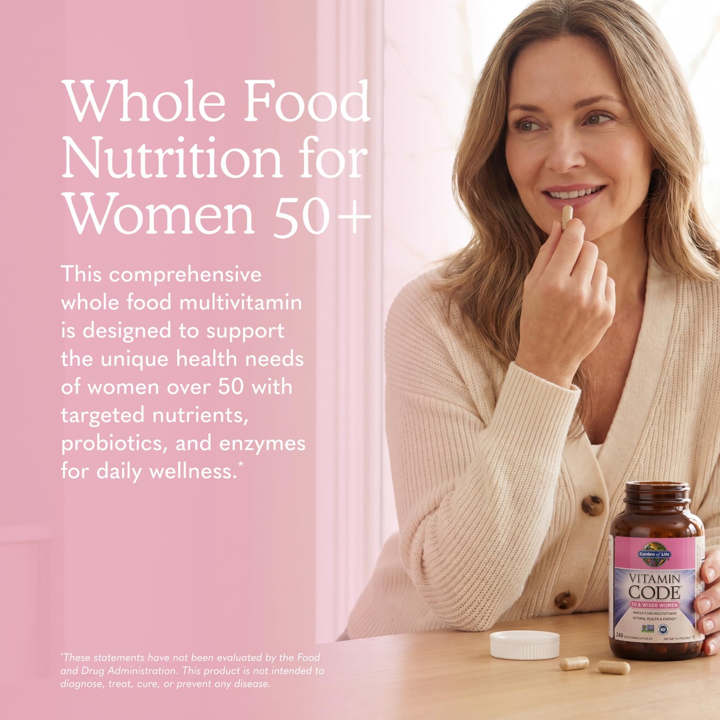Garden Of Life, Vitamin Code 50 Wiser Womens Multi 120 Organic, 120 Count Gsupps Australia