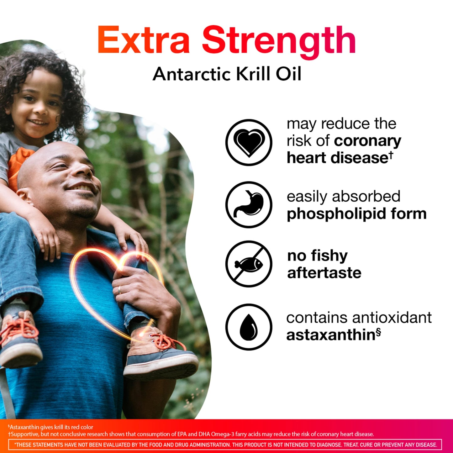 MegaRed Antarctic Krill Oil 500mg Omega 3 Fatty Acid Supplement, Extra Strength EPA & DHA Krill Oil Softgels (90cnt Box), Astaxanthin MegaRed
