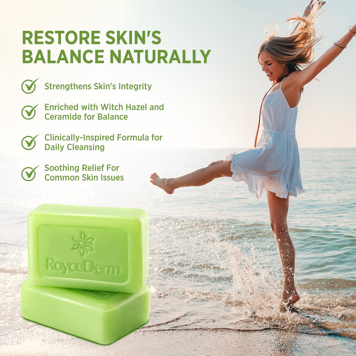 Roycederm Antifungal Bar Soap - Tea tree Oil Soap - Athlete’s Foot Treatment for Jock Itch & Ringworm - Medicated Antifungal Soap with Clotrimazole 1% - Tea Tree Oil Scent, 1 Pack Roycederm
