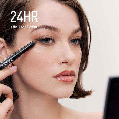Bobbi Brown Long-Wear Cream Liner Stick | 24-Hour Waterproof, Smudge-Proof Eyeliner with Fine Tip and Built-In Sharpener | Creamy Matte Finish for Smokey Eye Makeup, 0.03 Ounce, Rich Chocolate Bobbi Brown