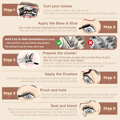 Spider Lash Clusters Breeze Wispy Eyelash Clusters D Curly Clusters Eyelash Extensions Natural 8-14MM Kim K Style Lash Extensions with Invisible Band for DIY at Home ALICROWN ALICROWN HAIR