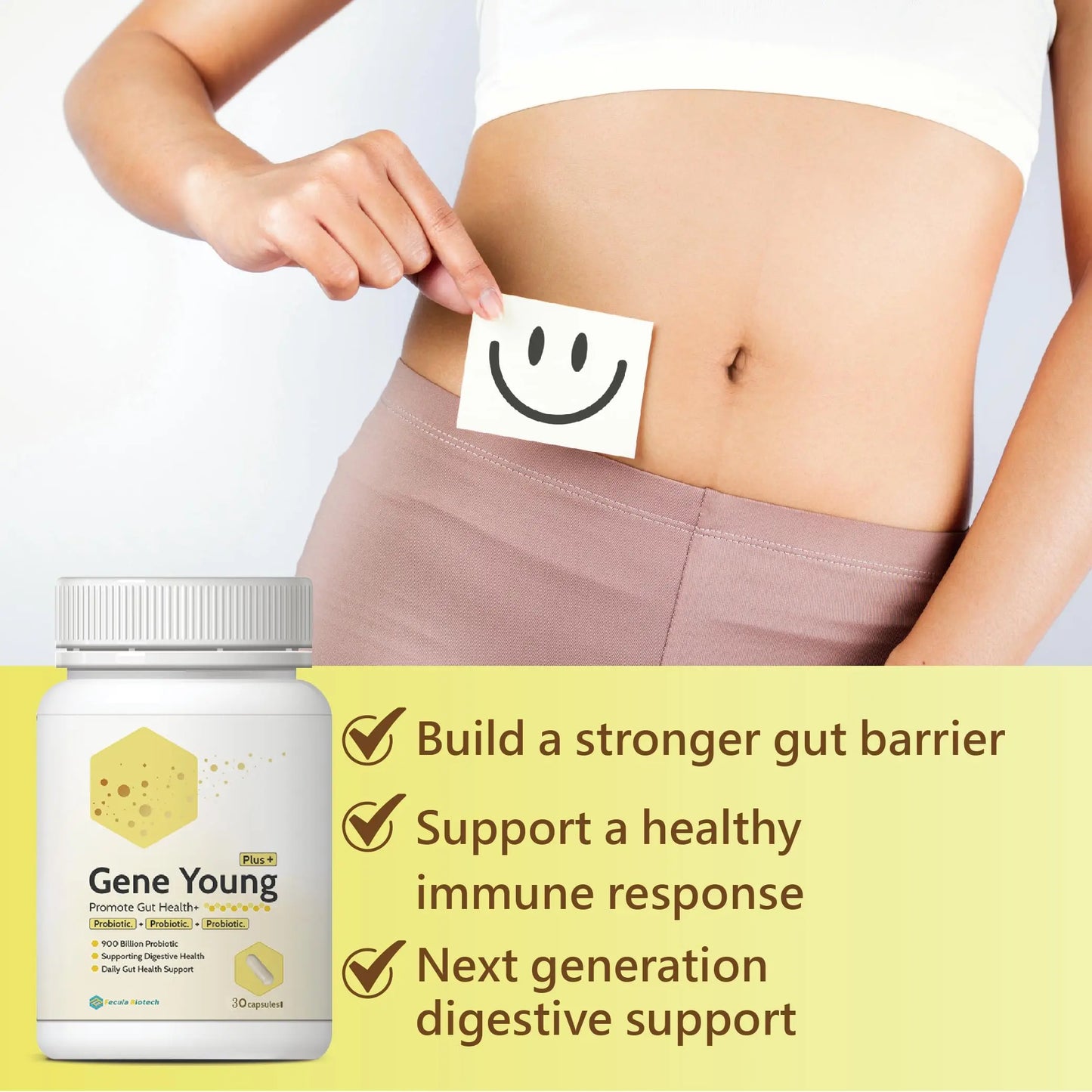 Fecula Biotech Synbiotic for Gut Health | 3-in-1 Daily Prebiotic, Probiotic, Postbiotic for Digestive Health, Bloat & Immune Support Fecula Biotech