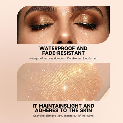 SAUBZEAN Eyeshadow Makeup, Long Lasting Waterproof Shimmer, Rose Gold SAUBZEAN