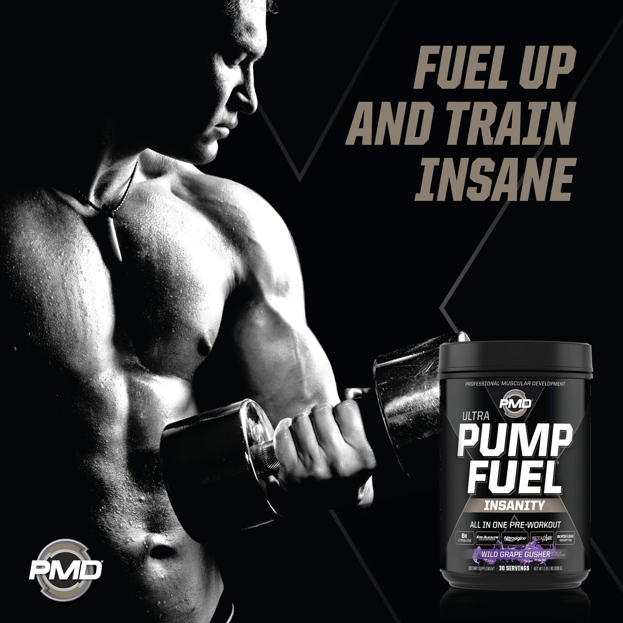 PMD Sports Ultra Pump Fuel Insanity - Pre Workout - Grape Gusher (30 Servings) PMD buy australia supplements