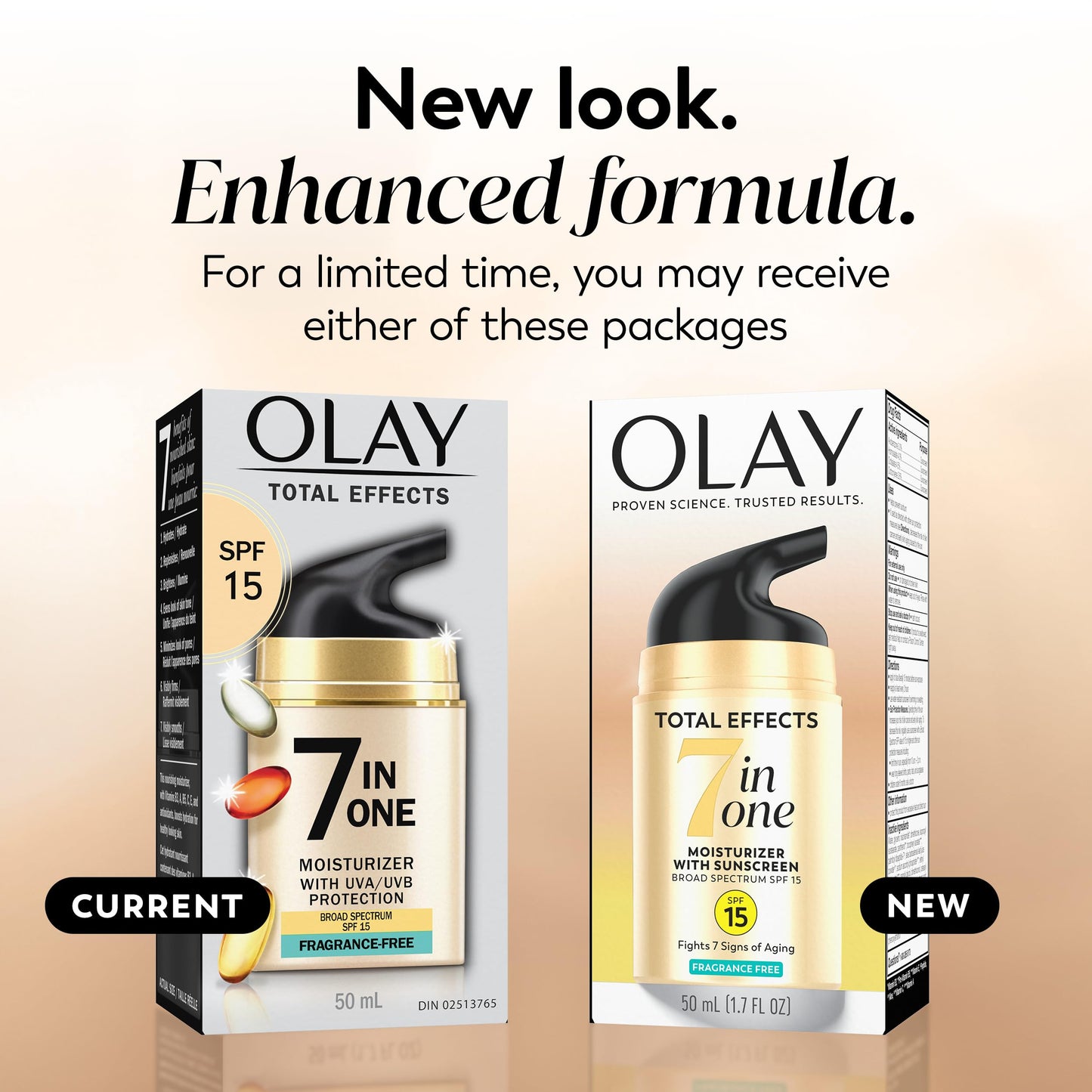 OLAY Total Effects 7-in-1 Anti-Aging Face Moisturizer with SPF 15, Fragrance-Free 1.7 oz Olay