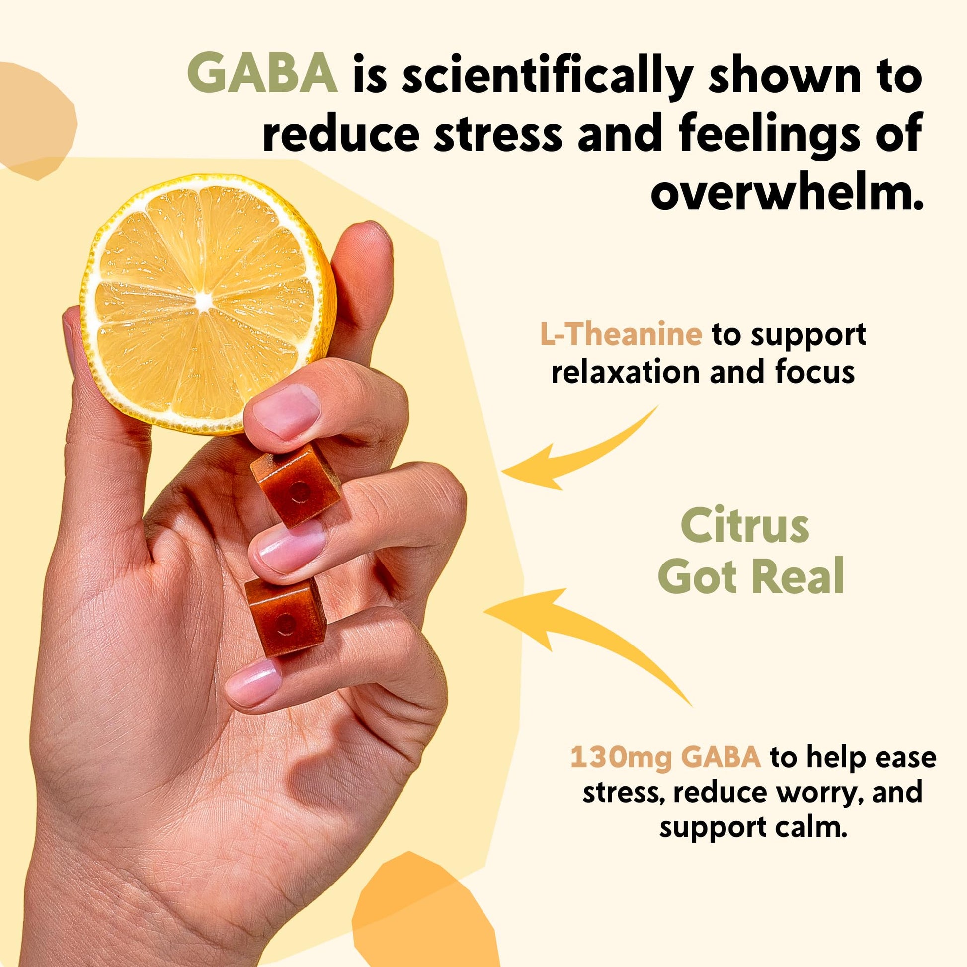 PYM Citrus Mood Chews Support for Stress, Worry & Overwhelm, 120 Count | 130mg GABA, 90mg L-Theanine | Vegan, Non-GMO, Gluten-Free, No Added Sugar | All-Natural Mood Balance Supplement Made in USA PYM Health buy australia supplements