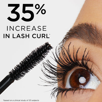 tarte lights, camera, lashes 4-in-1 mascara – Volume, Length, Curl & Conditioning for Fuller-Looking Lashes, Smudge-Proof, Flake-Free, Longwear, Vegan & Cruelty-Free, full size, black tarte