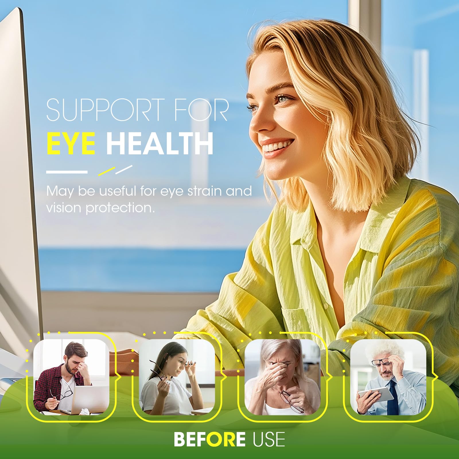 Eye + Brain Supplements for Memory and Focus, Lutein 40mg, Zeaxanthin, Astaxanthin, Bilberry, Lion’s Mane, Bacopa Monnieri, Ginkgo Biloba, 14 in 1 Eye Vitamins for Adults & Seniors 120 Capsules Alliwise buy australia supplements