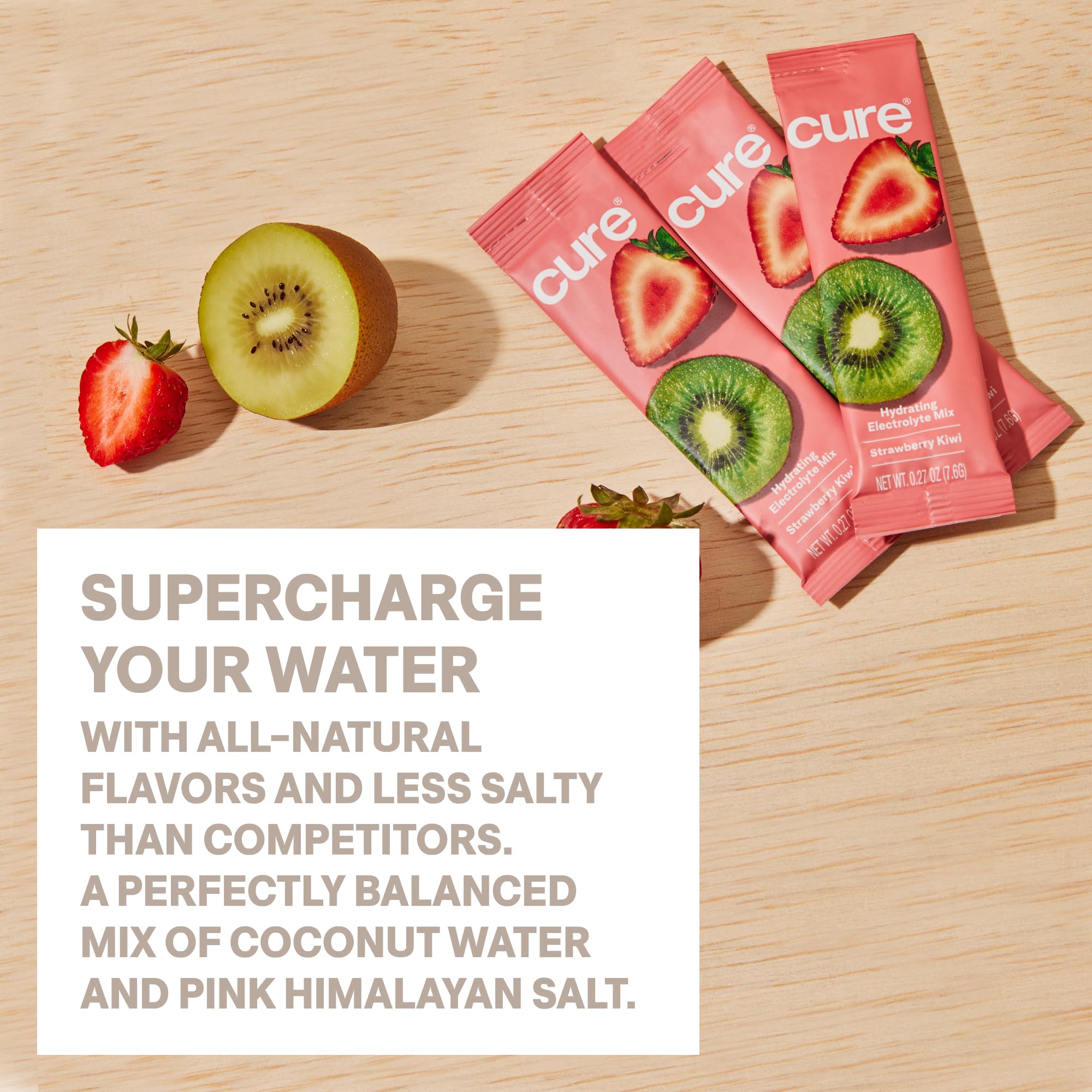 Cure Hydration | Plant-Based Electrolyte Drink Mix | No Added Sugar | FSA-HSA | Dehydration Relief Powder Made with Coconut Water | Non-GMO | Vegan | 28 Servings Jar - Strawberry Kiwi Cure Hydration buy australia supplements