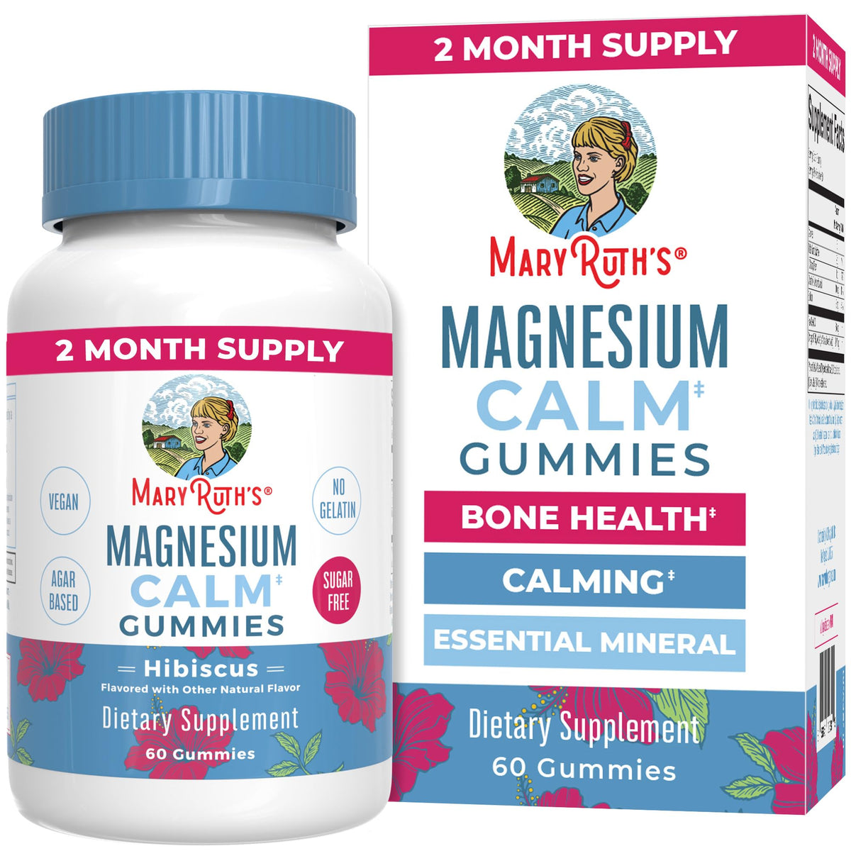 MaryRuth Organics Calm Magnesium Citrate Gummies | 2 Month Supply | Sugar Free | Magnesium Supplement for Adults MARYRUTH'S