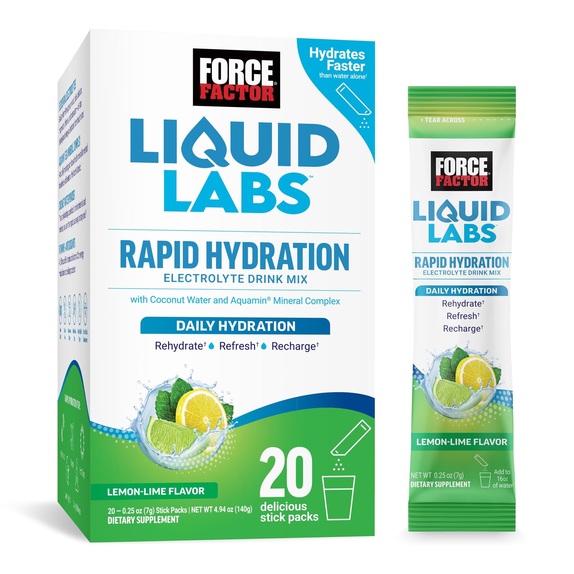 Force Factor Liquid Labs Electrolytes Powder Packets—Lemon Lime—Hydration Packets to Make Electrolyte Water with 5 Essential Electrolytes, Vitamins, Minerals Force Factor buy australia supplements