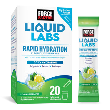 Force Factor Liquid Labs Electrolytes Powder Packets—Lemon Lime—Hydration Packets to Make Electrolyte Water with 5 Essential Electrolytes, Vitamins, Minerals Force Factor buy australia supplements