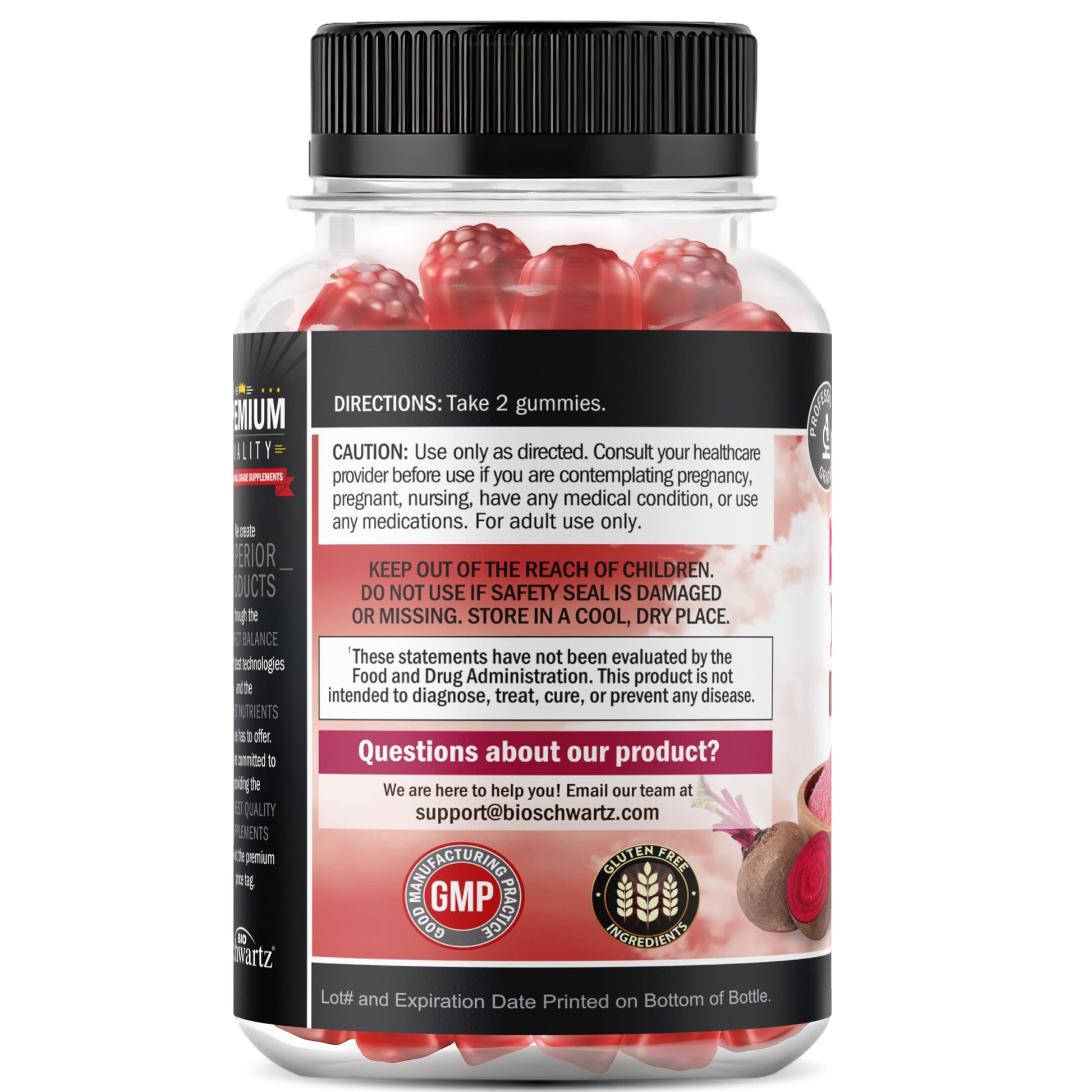 Sugar Free Beet Root Gummies - Nitric Oxide Gummies Infused with Coconut Oil for Highest Absorption - Supports Energy & Whole Body Health BioSchwartz buy australia supplements