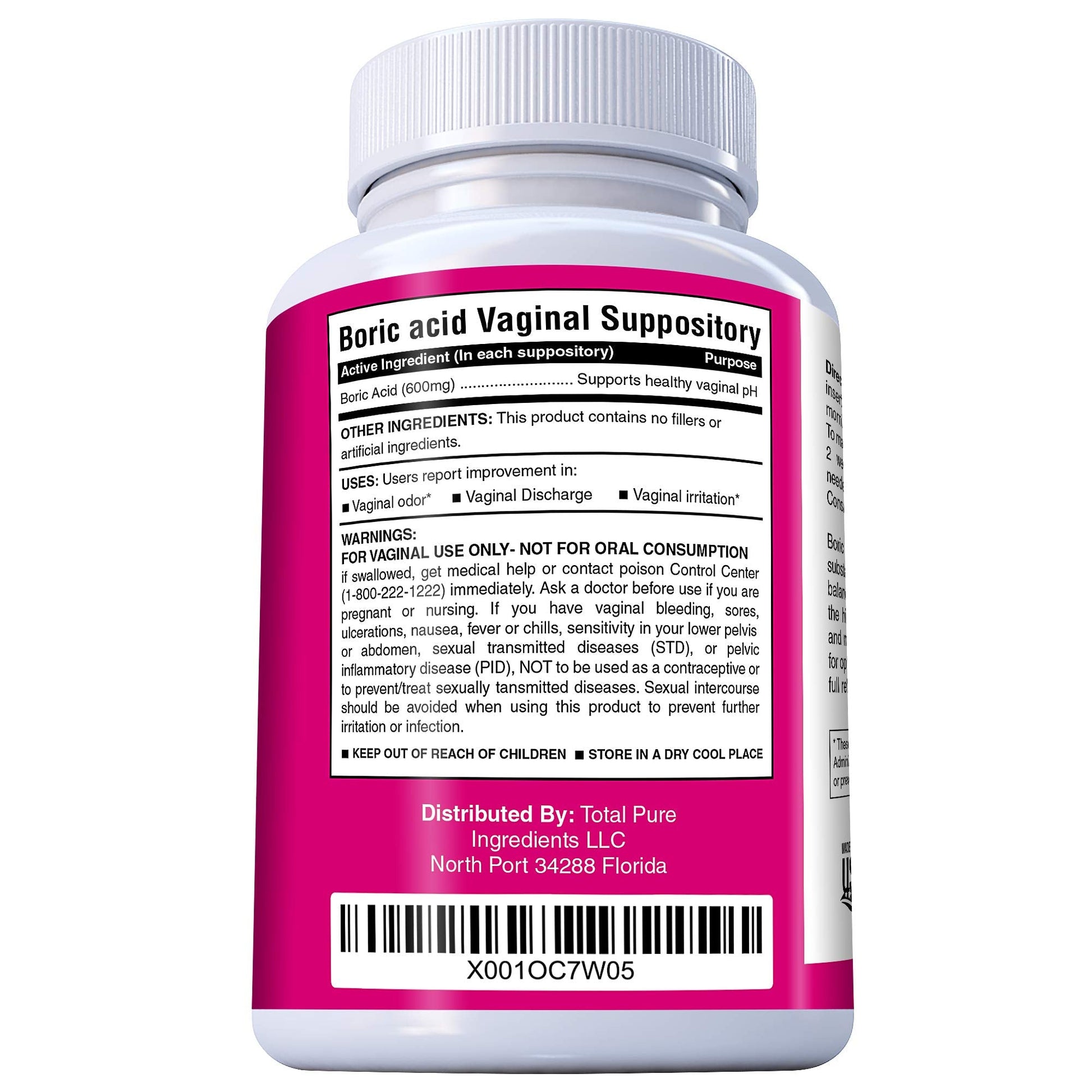 PURE PLANT HOME Boric Acid Suppositories Nature's Harmony 30 Count 600 mg 100% Pure Made in USA Nature's Harmony buy australia supplements