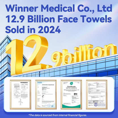 Winner XL Disposable Face Towels, 100% Cotton, 55 Count (Pack of 1) Winner