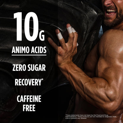 BSN Amino X Muscle Recovery & Endurance Powder with BCAAs, 10 Grams of Amino Acids, Keto Friendly, Caffeine-Free, Support Endurance, Zero Sugar, Blue Raz, BSN