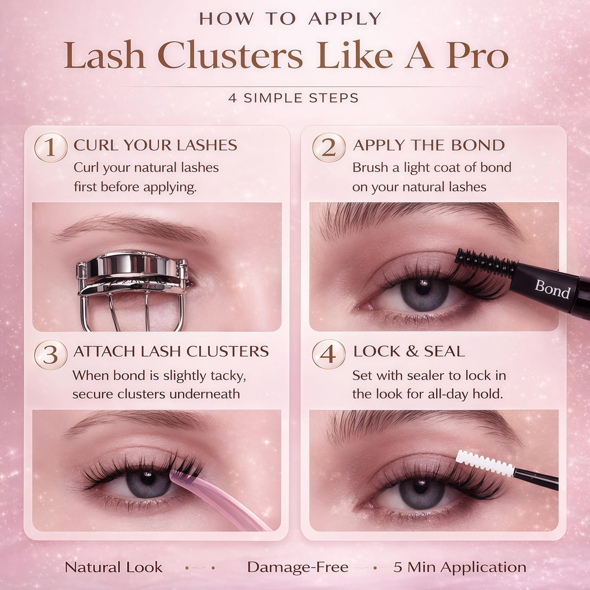 Natural Lash Clusters Kit 30D+40D Wispy Lashes Clusters Eyelash Extension WIGICD
