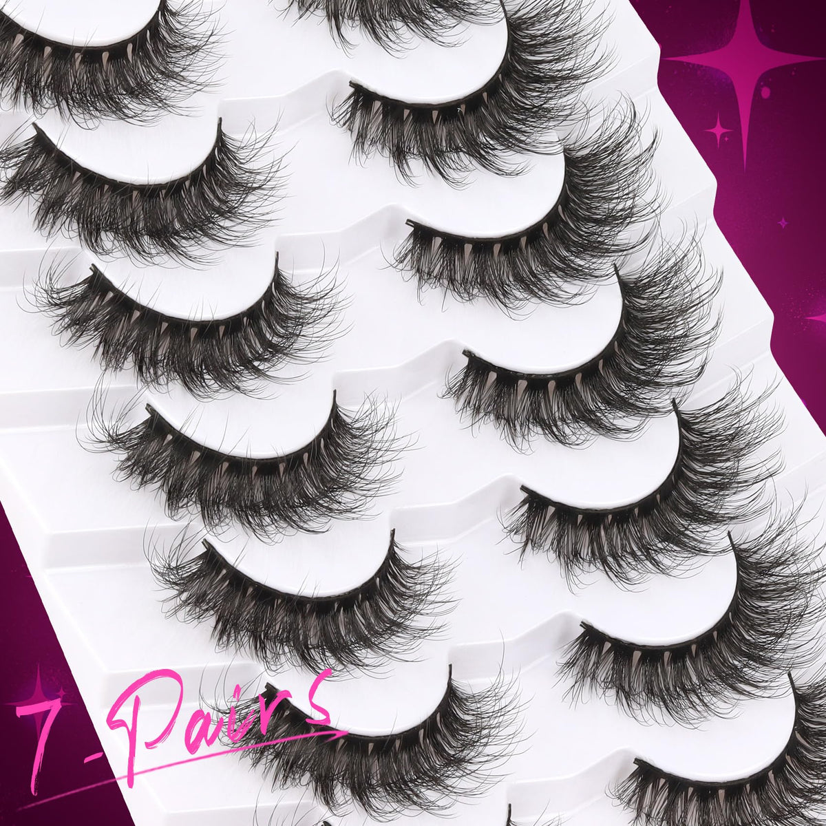 Veleasha Lashes Strips Fluffy Eyelashes Wispy Volume Cat Eye Lashes (804) Veleasha