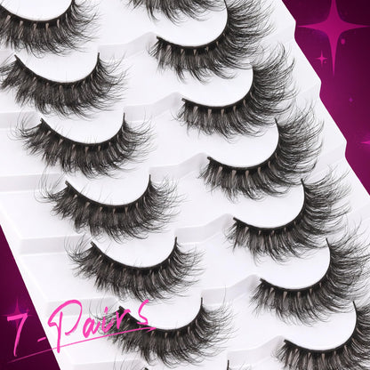 Veleasha Lashes Strips Fluffy Eyelashes Wispy Volume Cat Eye Lashes (804) Veleasha