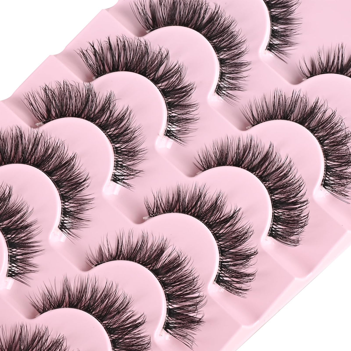 FARRED Cat Eye Lashes Natural Eyelashes Short Wispy Lash Strips Volume Cateye False Eyelash Medium Length Fake Lashes Natural Looking Hybrid Clusters Full Demi Wispies Strip Pestañas (A1 | 8-14MM) FARRED