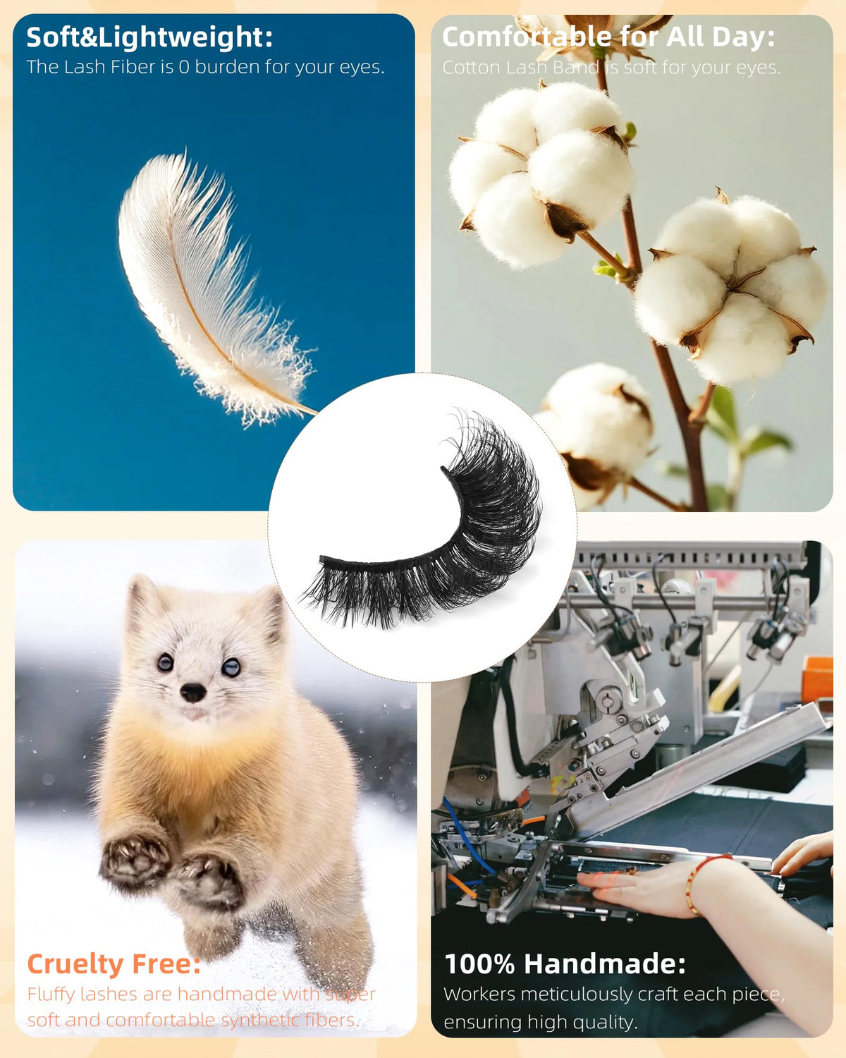 False Eyelashes Full Mink Lashes Long Eyelashes 200D Wispy Thick Russian Strip Lashes Cat Eye Volume Lash Strips D Curvature Dramatic 7 Pairs Fake Lash Extensions by Boahankuke Boahankuke