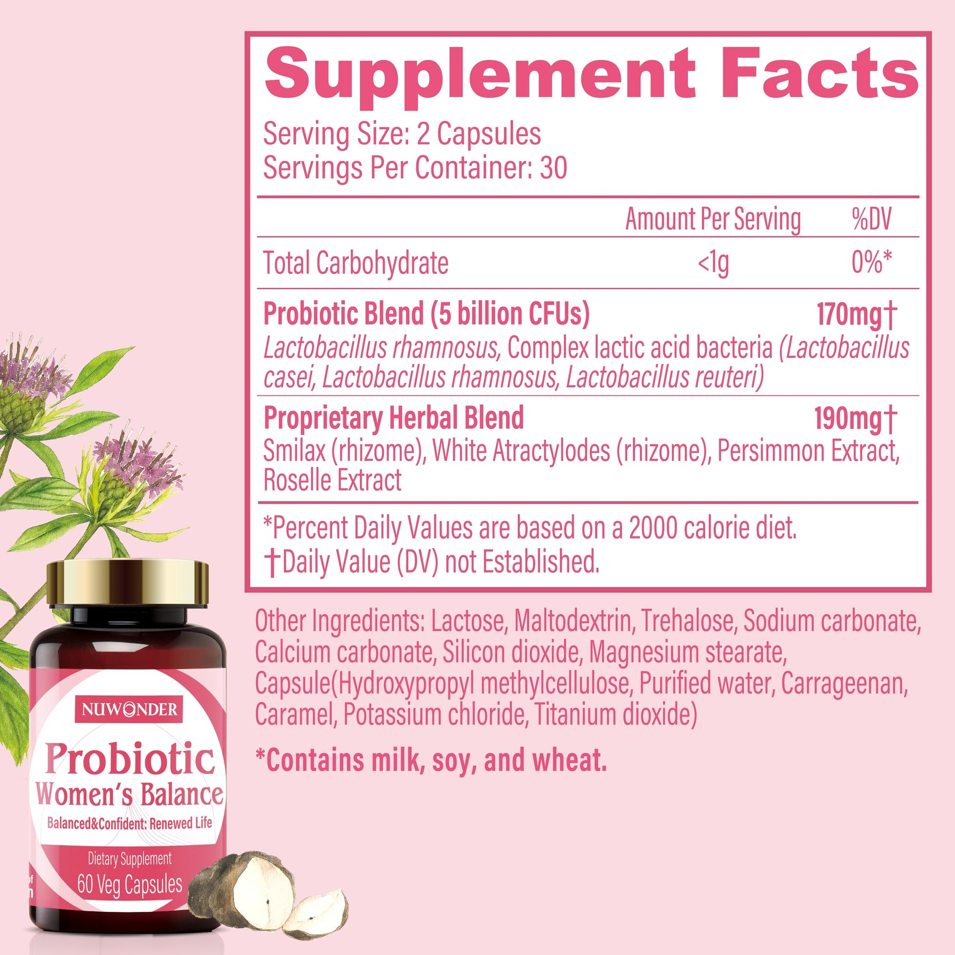 NUWONDER Women's probiotic - Natural Vaginal Support Supplement, Balanced & Confident NUWONDER buy australia supplements