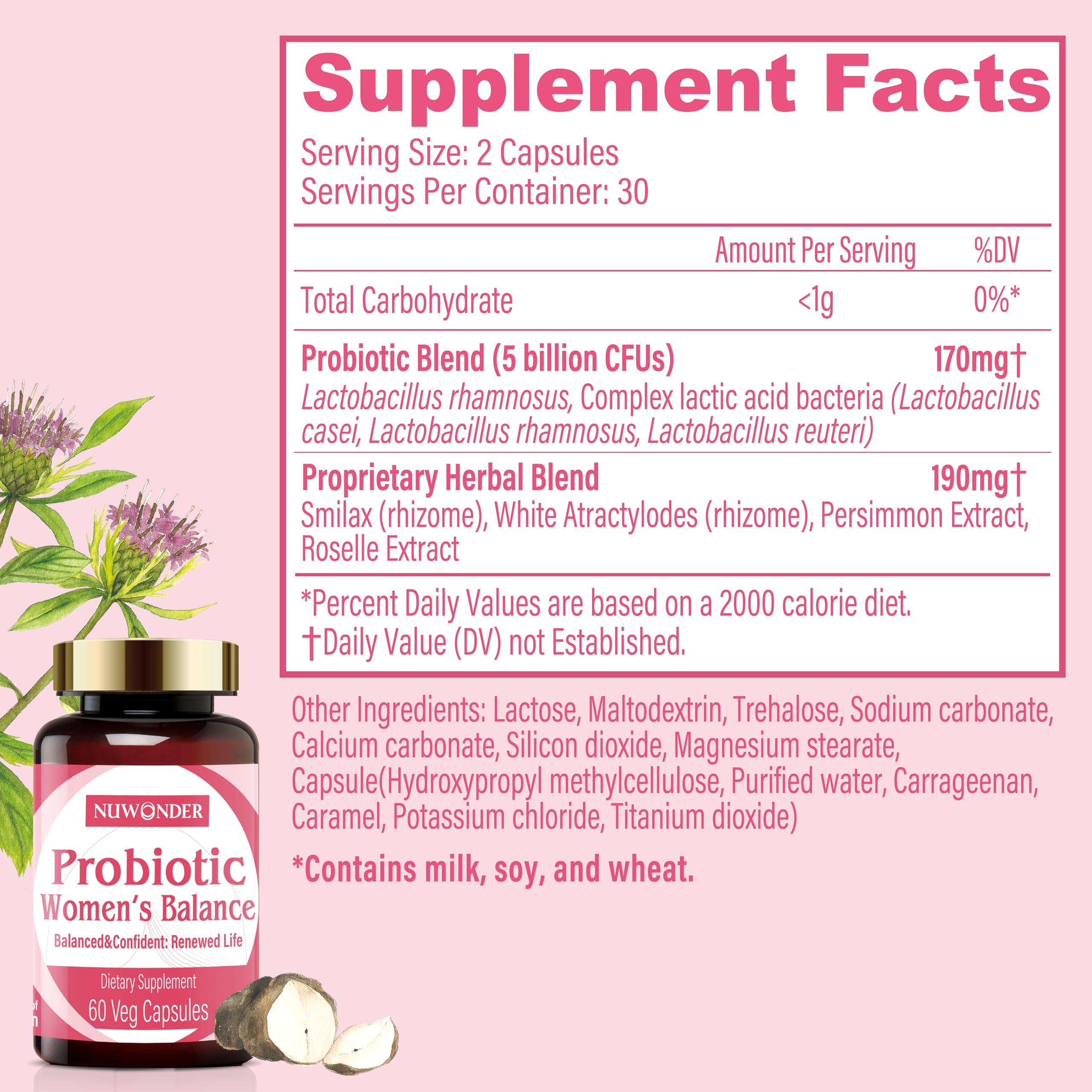 NUWONDER Women's probiotic - Natural Vaginal Support Supplement, Balanced & Confident NUWONDER buy australia supplements