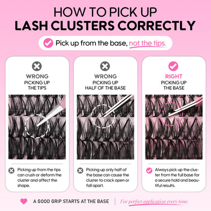 Azenlo Lash Extensions 40D+60D Cluster 240pcs DIY Wispy Lash Clusters 10-16mm Eyelash Clusters for Beginners At Home Individual Thin Band Lash Kit (40D+60D Kit) Azenlo