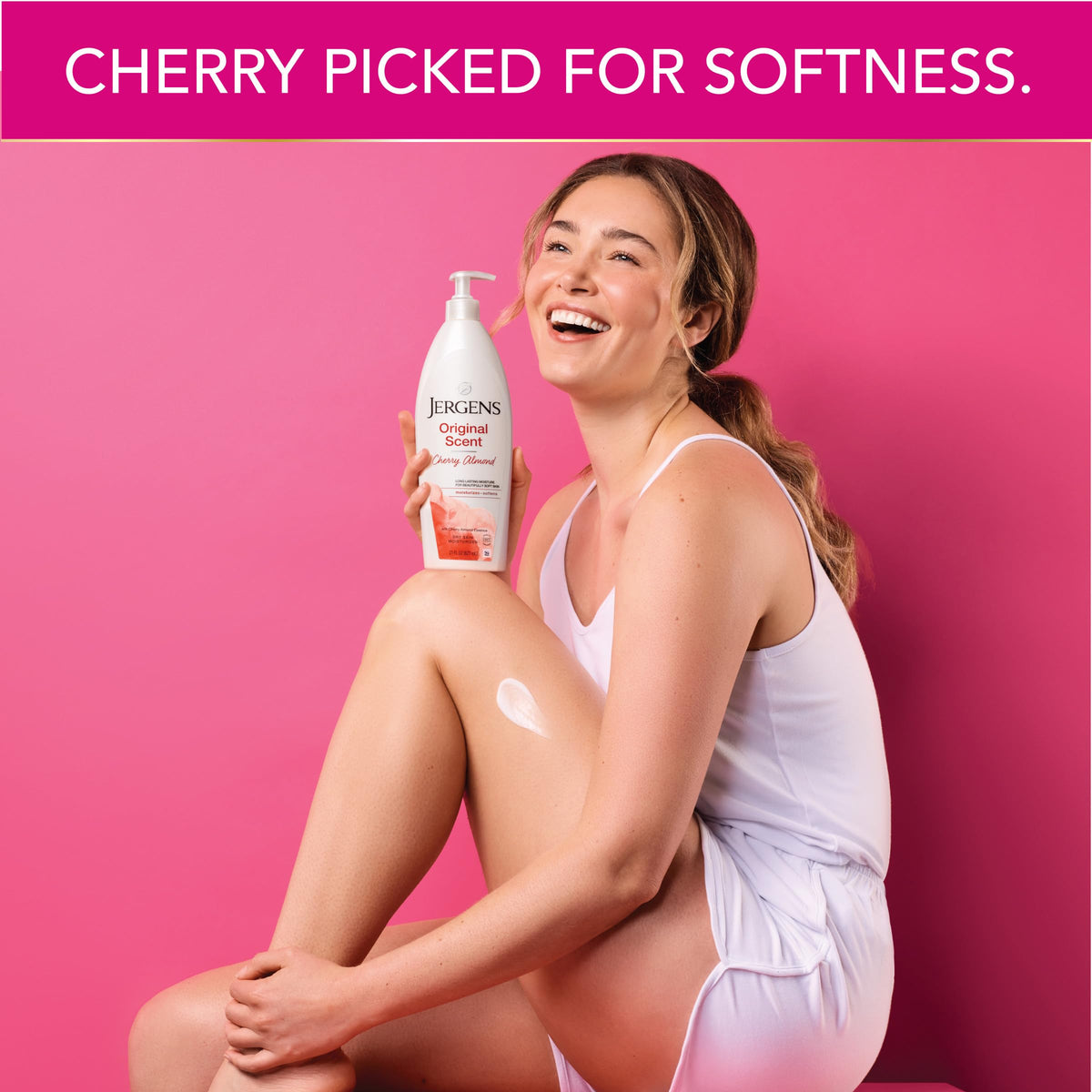Jergens Cherry Almond Hand & Body Lotion, Dry Skin, 32 fl oz Jergens