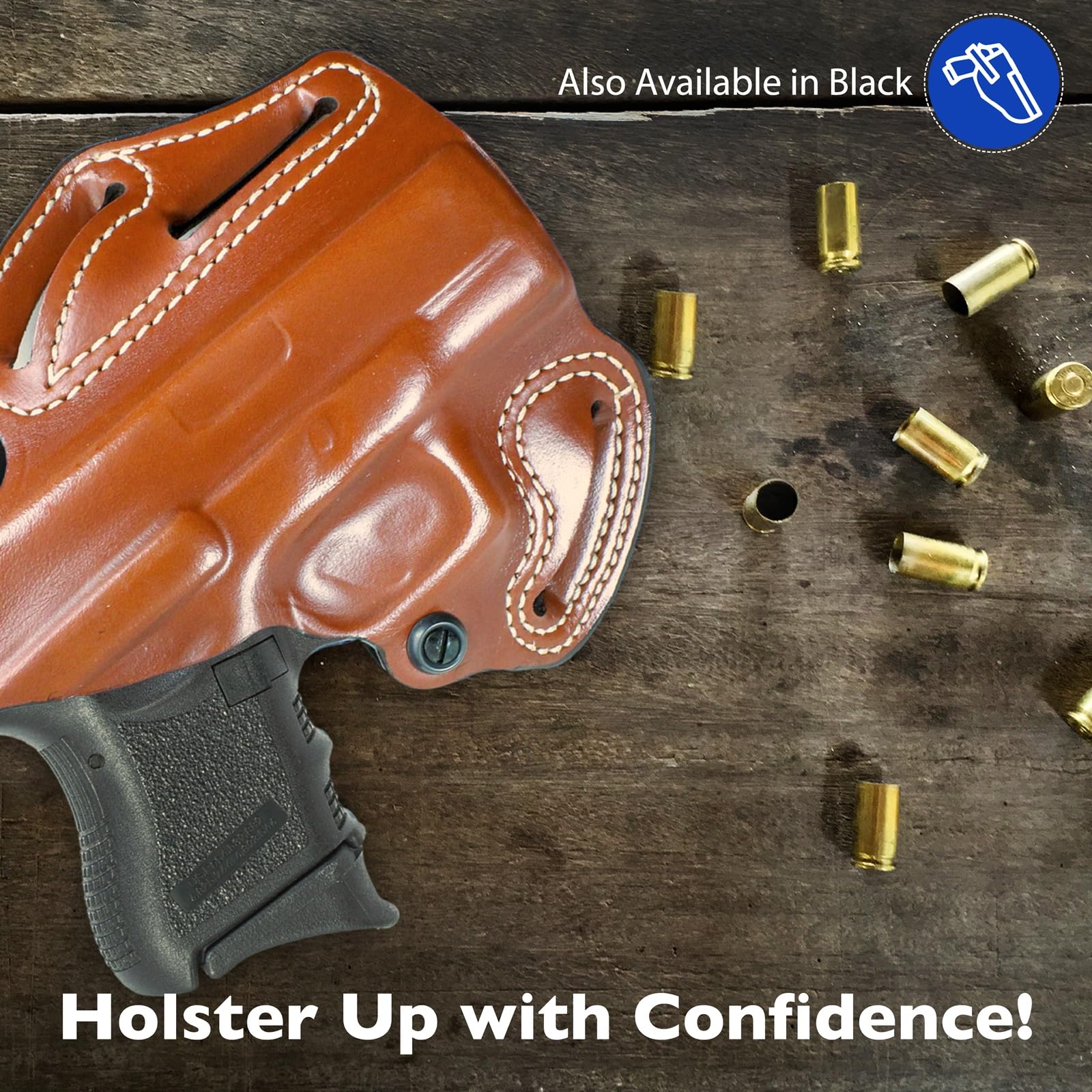 DeSantis Thumb Break Scabbard - OWB Gun Holster for Men and Women, Leather Belt Slide Holster for Pistols, Exact Molding, Secure and Highly Concealable OWB Carry Gsupps Australia
